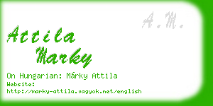 attila marky business card